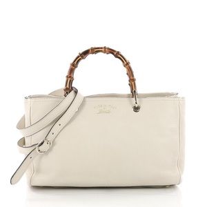 GUCCI Medium bamboo shopper cream